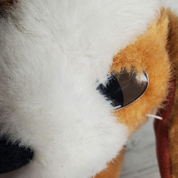 Vintage Hound Dog Plush Stuffed Animal Toy w/ Bow Tb Trading Co. CLEAN - Picture 7 of 8